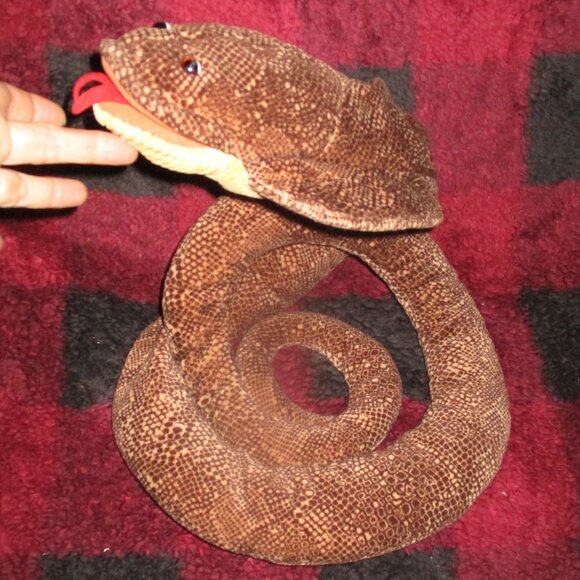 Retired Folkmanis 60” Hooded Cobra snake puppet rare Realistic - Picture 1 of 6